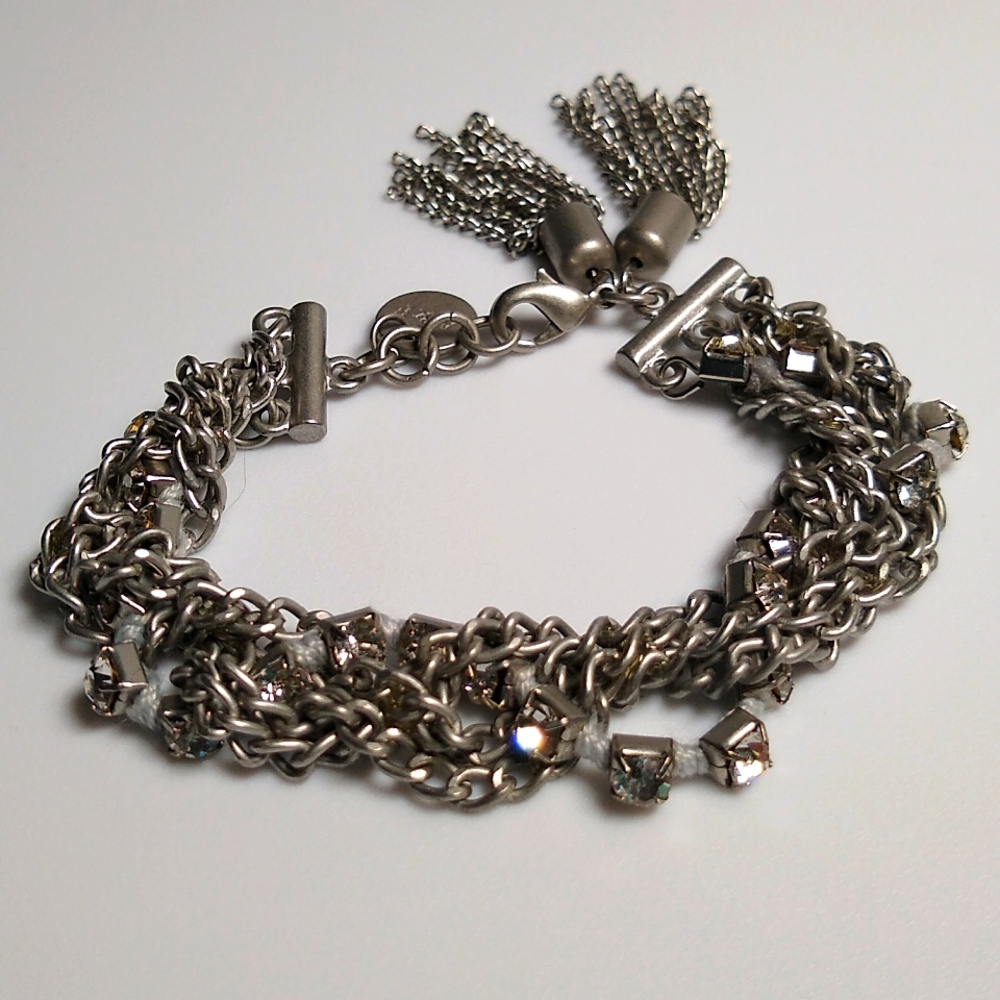 Abercrombie & Fitch Chain & Rhinestone Bracelet - Picture 2 of 4